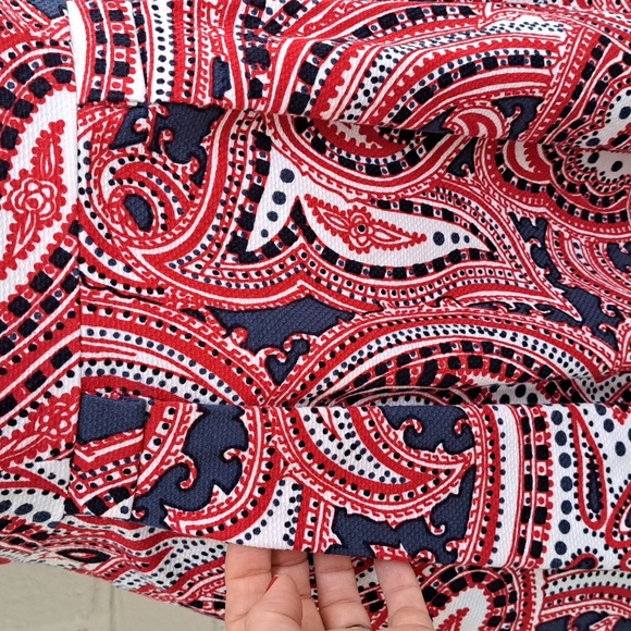 Tommy Hilfiger Multicolor Paisley Pleated Lined Dress. Sze 2 NWOT - Picture 4 of 12